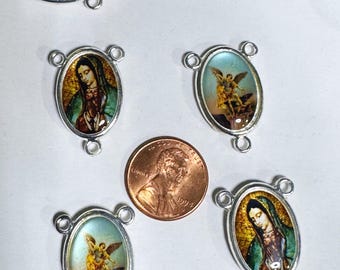 40 Rosary center pieces / Lady Of Guadalupe / cruceros para Rosario virgen de Guadalupe / rosary center/ crucero para Rosario