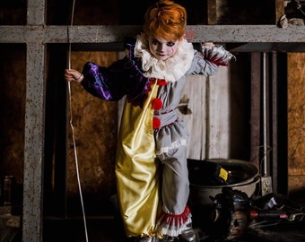 sz 3m-6t Split Personality Clown Children's Costume