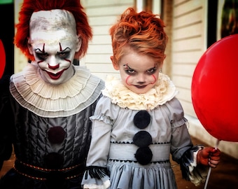 Disfraz de payaso espeluznante para niño talla 7-10