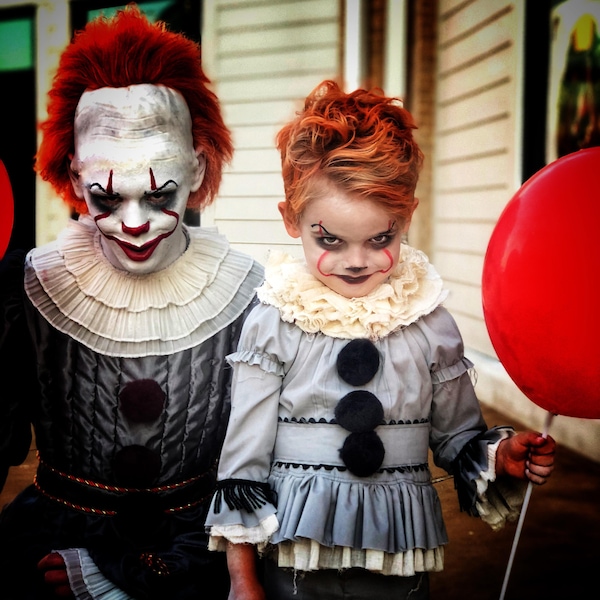 PRE ORDER 2024 Sz 7-10 Child's  Creepy Clown Costume
