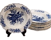 Dr. Wall Worcester Set of Eight Porcelain Soup Plates Circa 1770