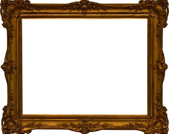 20x26 Inch Antique Gold Victorian Louis XV 8 Shell Picture Frame