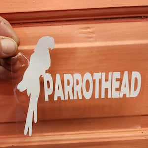 Parrot Head sticker, Car Decal, Jimmy Buffett, Margaritaville, RIP Jimmy, Sticker for Laptop, Car Truck