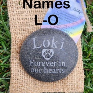 Personalized Pet Memorial Garden Stone Engraved Dog Cat Memorials Garden Stone Marker Memorial Stones-L-O NAMES ONLY