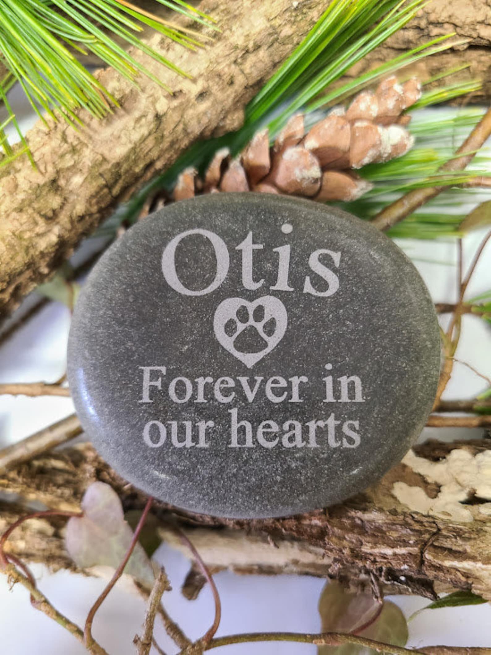 Personalized Pet Memorial Garden Stone Engraved Dog Cat Etsy