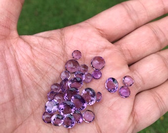 10pcs Mini 12mm Round Flatback Dome Cabochon Gemstone Amethyst Quartz Agate