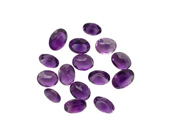 Amethyst Faceted Oval Gemstone Natural Amethyst cut stone Untreated Faceted Amethyst Gemstone 11 x 15 x 8 mm Jewelry Supplies #2236