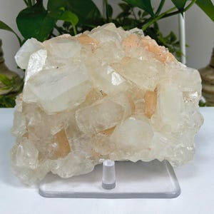 Natural Apophyllite Heulandite Mineral Specimen, Rare Crystal Cluster with Sparkling Formations, Ideal for Collectors, Display, or Healing