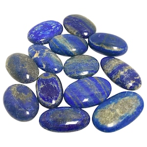 Lapis Lazuli Palm Stone – Polished Natural Blue Gemstone for Collectors, Display, Pocket Stone, or Gift – Deep Blue Lapis Crystal