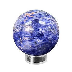 Polished Sodalite Crystal Sphere Ball Natural Blue Healing Gemstone for Meditation, Energy Work, and Home Décor - RBL324
