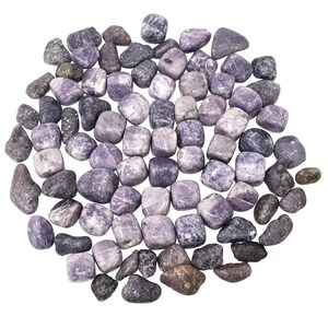 1 lb Natural Polished Lepidolite Gemstone Tumbled Stones Healing Crystals Bulk