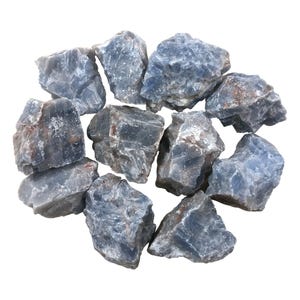 Natural Blue Calcite Crystals – Raw Rough Gemstone Rocks for Collectors, Crafts, Tumbling, or Display – Unpolished Blue Calcite Mineral