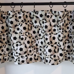 Soccer Valance Curtain Window Treatment 42&quot; X 14&quot;