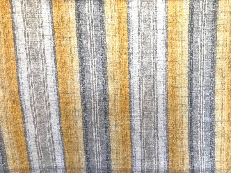 Valance Yellow Gray and White Muted Stripe Custom Made Window | Etsy
