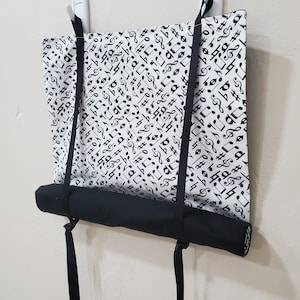 Cortina para porta de sala de aula, tema musical preto e branco, enrolar, exercício de segurança