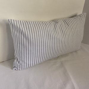Pillow Cover Navy and White Ticking Stripe, CHOOSE SIZE, Farmhouse Decor