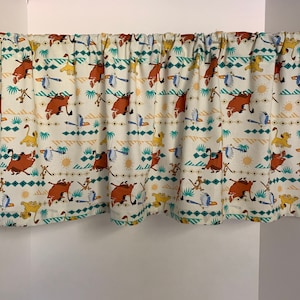 Valance Lion King Theme Window Treatment Custom Made 42&quot; W X 15&quot; L