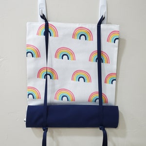 Classroom Door Window Curtain Rainbows White Background Noah&#39;s Ark Symbol Roll Up Security Drill