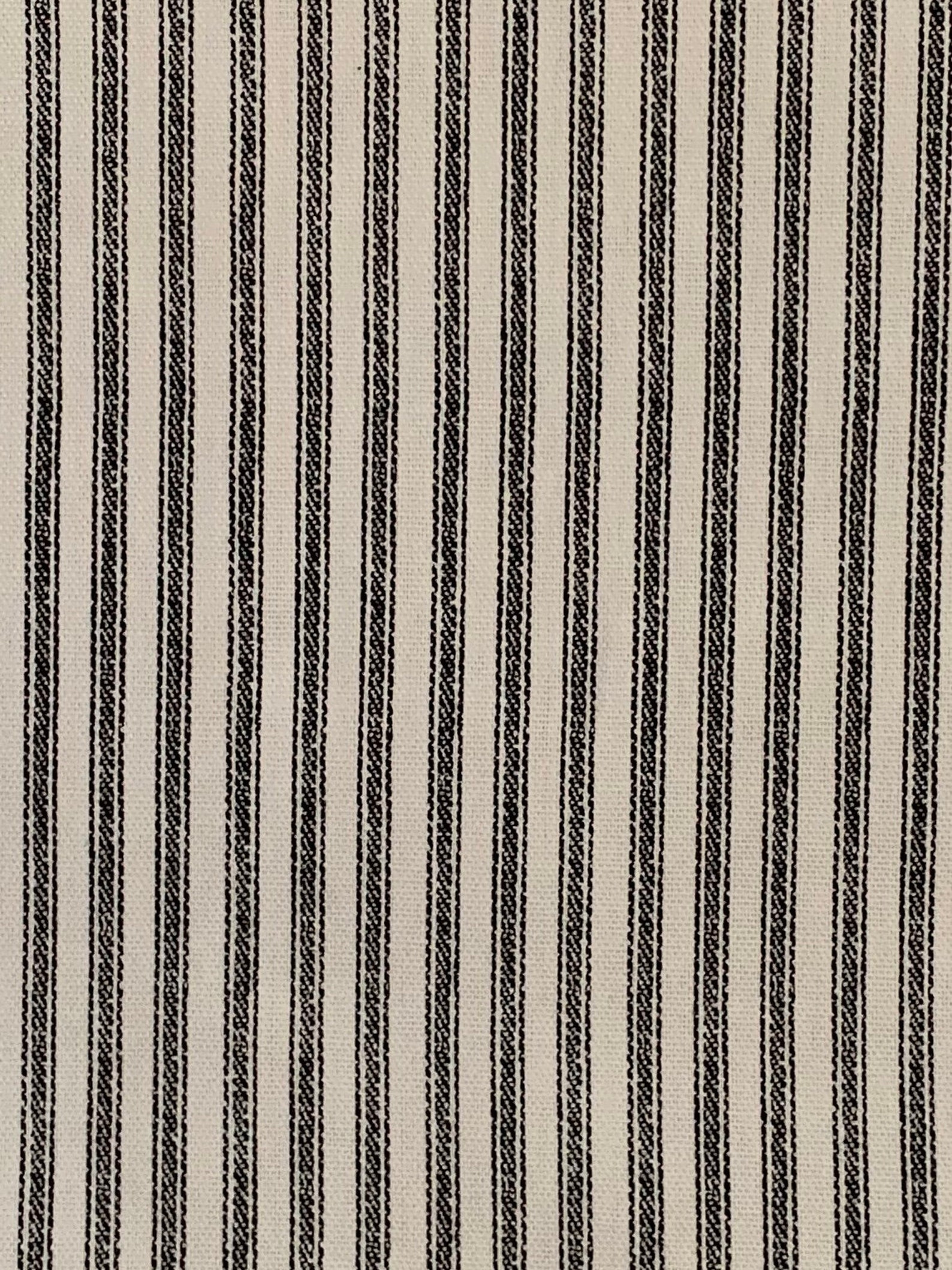 Valance Black and White Ticking Stripe Farmhouse Custom Made Etsy