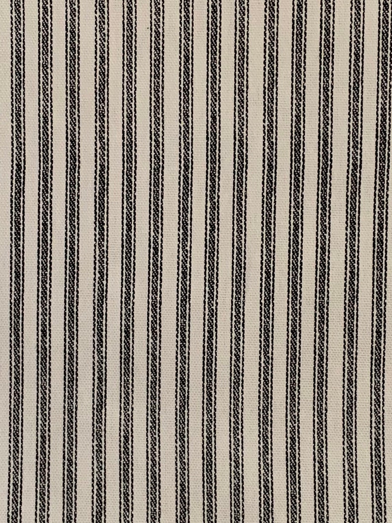 Valance Black and White Ticking Stripe Farmhouse Custom Made Etsy