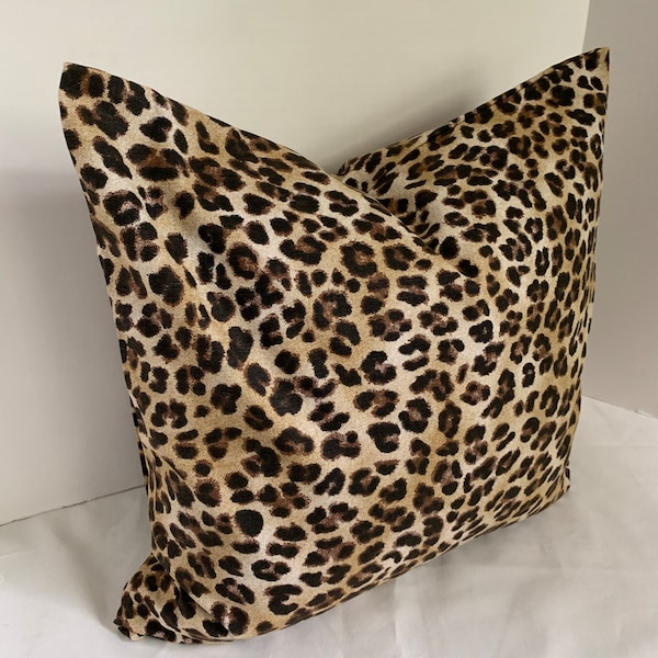 Pillow Cover Leopard Print CHOOSE SIZE, Animal Print