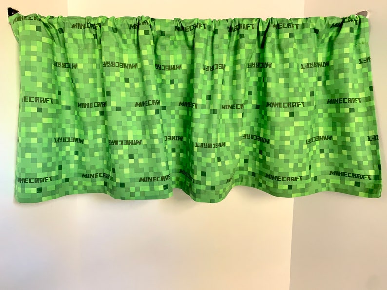Unique lime green window valance Valance Minecraft Theme Lime Green Squares Custom Made Window Treatment 42 Inches W X 14 L Curtains Treatments Home Living Lifepharmafze Com
