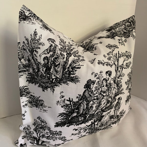 Toile Pillow Cover Etsy