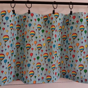 Volant Tier Vorhänge Seuss Oh The Places Luftballons Hellblau Hintergrund Baumwolle Fenster Behandlung
