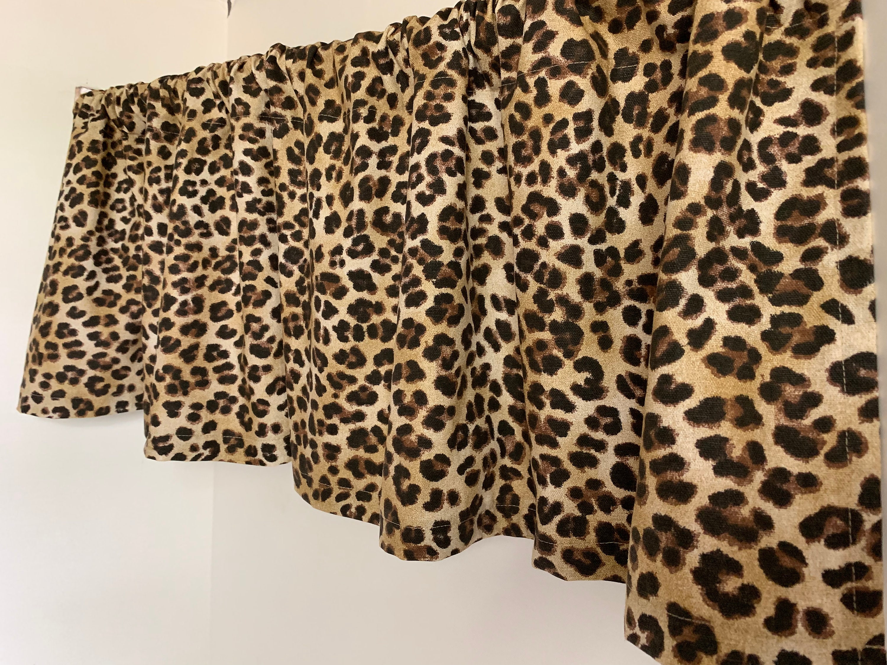 Valance Leopard Print Custom Made Window Treatment 53 Inches W Etsy