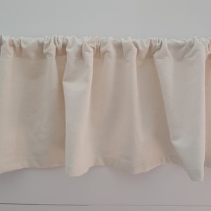 Tenda per finestra in tela sbiancata stile fattoria, morbida, color bianco crema