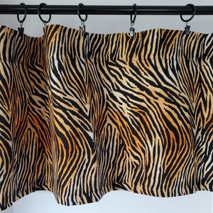 Valance Tiger Print Handmade Window Treatment 42 W x 14 L/ Classroom/Nursery/Kids/