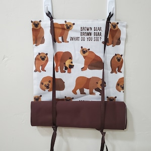 Cortina de janela de porta de sala de aula Urso pardo Urso pardo Eric Carle Roll Up Security Drill