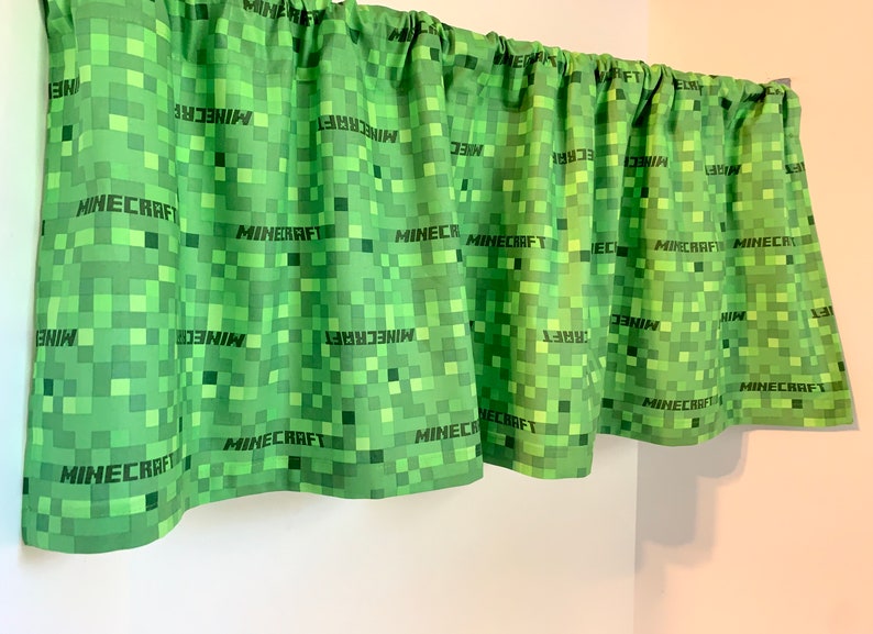 Nice lime green window valance Valance Minecraft Theme Lime Green Squares Custom Made Window Treatment 42 Inches W X 14 L Curtains Treatments Home Living Lifepharmafze Com