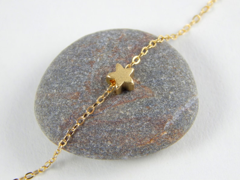14 kt gold necklace star necklace baby necklace 341 lovely necklace Gold star necklace tiny star necklace gold necklace minimalist