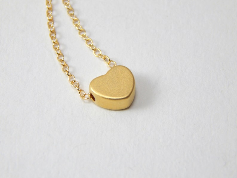 Small Gold Heart Necklace Gold Necklace Heart Necklace Love - Etsy