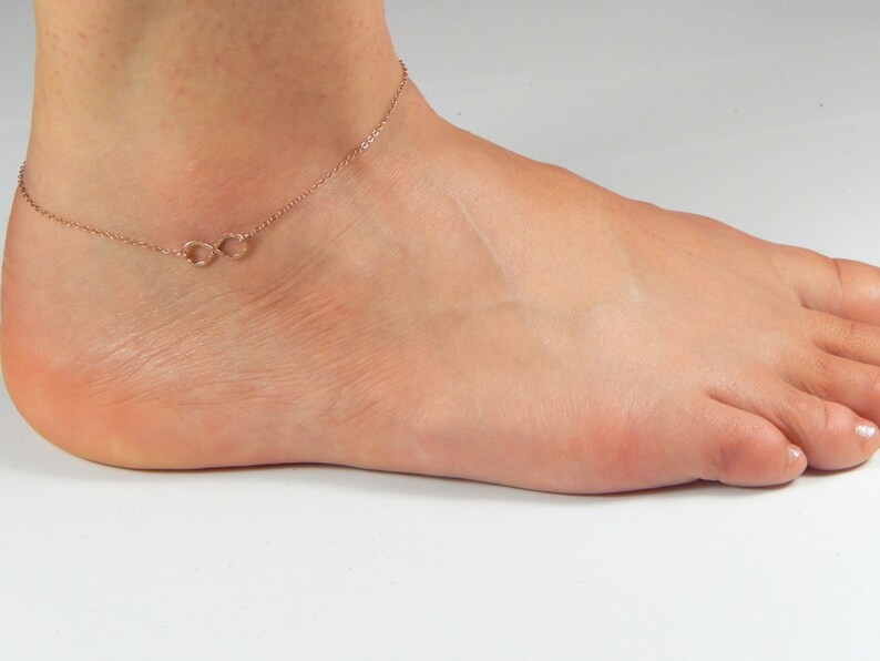 Rose gold infinity anklet infinity charm anklet ankle Etsy