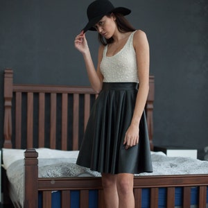 Leather Circle Skirt Etsy