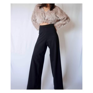 Wide Legs Pants In 20 Colors, Thick Cotton Palazzo Pants, Hight or Low Waist Stretch Wide Leg Woman Trousers,Handmade Trousers Made In Italy
