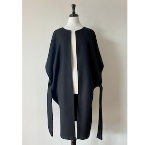 Long Wide Vest / Loose Long Wool Vest /Sleeveless Long Cardigan / Sleeveless Long Jacket In Cotton & Viscose Or In Wool / Men&#39;s Kimono