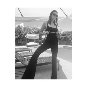 Flared Jumpsuit, Bell Bottom Pants, Jumpsuit With Flares Pants, Stretch Flared Trousers,Cotton Jersey Jumpsuit,Different Colors Upon Request