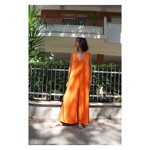 Women's Jumpsuit With Belt / Summer Wide Leg Maxi Jumpsuit / Comfy Oversize Customize Jumpsuit In Different Colors / Pregnancy Jumpsuit