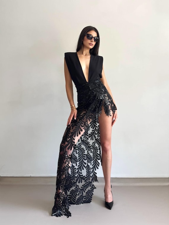 short dress with long see through skirt Lady Ruffle Sheer Dress Midi Mesh See Through Button Short Sleeve Swing Skirt