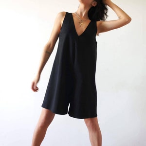 Women&#39;s Short Jumpsuit / Women&#39;s Playsuit With Belt / Pregnancy Jumpsuit /  Must Haves Jumpsuit / Playsuit Available In Different Colors
