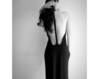 Bare Back Dress, Stretch Long Dress, Tank Maxi Dress, Customize Long Dress, Soft Viscose Long Dress, Minimal Women's Maxi Dress in 8 colors