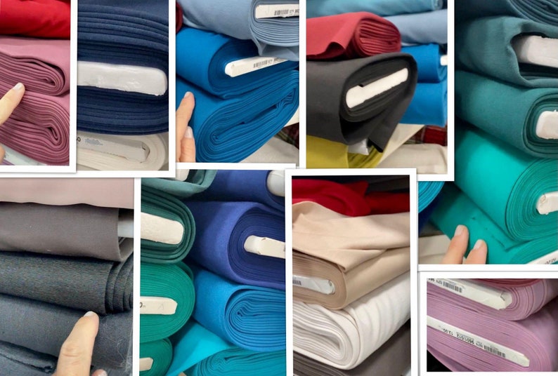 Puede incluir: Una variedad de rollos de tela en diferentes colores, incluyendo turquesa, azul, verde, rojo y gris. Los rollos de tela est&aacute;n apilados uno encima del otro.