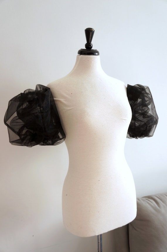 Organza Puff Sleeves, Sheer Puff Sleeves, Removable Sleeves