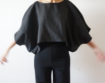 Women&#39;s Linen Loose Top / Summer Linen Top Wide Fit / Casual Minimal Top / Natural Fabric Top / Customize Linen Top /  More Colors In