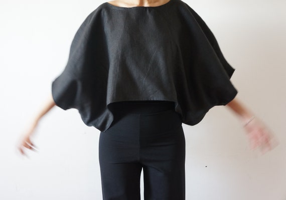 Women's Linen Loose Top / Summer Linen Top Wide Fit / Casual Minimal Top / Natural Fabric Top / Customize Linen Top /  More Colors In
