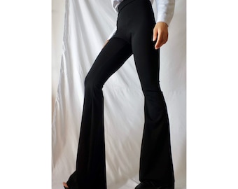 Flared Pants In 20 Colors / Stretch Flared Pants No Season  Hight Or Low Waist Flared Trousers / Customize Women&#39;s Bell Bottoms Trousers