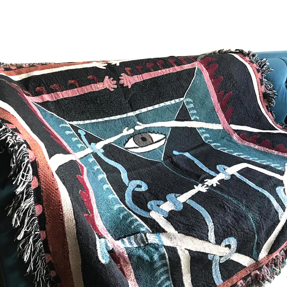 Mood Artist Woven Blanket Throw Blanket Art Tapestry Etsy